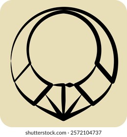 Icon Neklace. related to Native American symbol. hand drawn style. design editable
