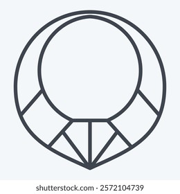 Icon Neklace. related to Native American symbol. line style. design editable