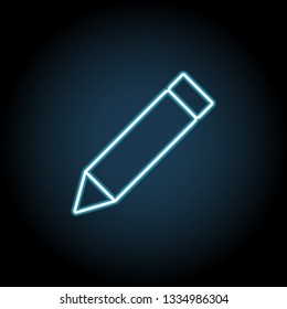  icon in neon style. Simple thin line, outline vector of web, minimalistic icons for UI and UX, website or mobile application