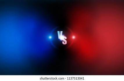 Icon neon versus logo vs letters for sports and fight competition. Battle and match, game concept competitive. Vector illustration