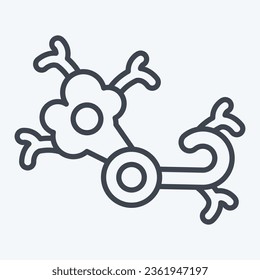 Icon Nerve. related to Body Ache symbol. line style. simple design editable. simple illustration