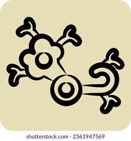 Icon Nerve. related to Body Ache symbol. hand drawn style. simple design editable. simple illustration