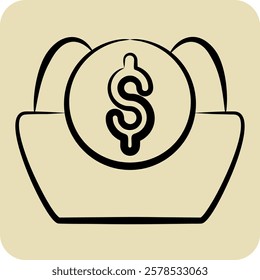 Icon Nest. related to Retirement symbol. hand drawn style. design editable