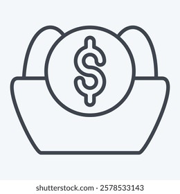 Icon Nest. related to Retirement symbol. line style. design editable