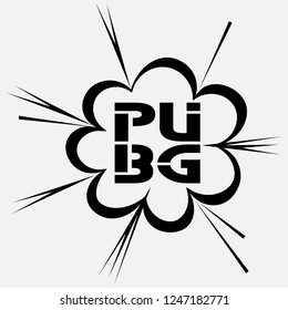 icon for network game pabg unknown player blast typography