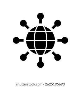 Symbol ein Netzwerk einzeln auf sauberem Hintergrund.
