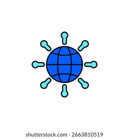 Icon a network, isolated against a clean background.