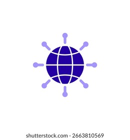 Ícone de uma rede, isolada em um plano de fundo limpo.