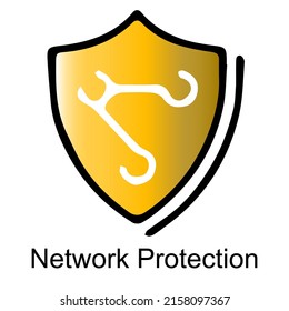 Icon Network Protection Vector Illustration