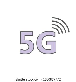 Icon network sign 5g. vector illustration