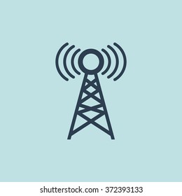 Icon Of Network Tower. EPS 10