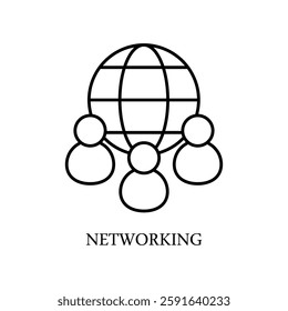 Icon a networking, isolated against a clean background.