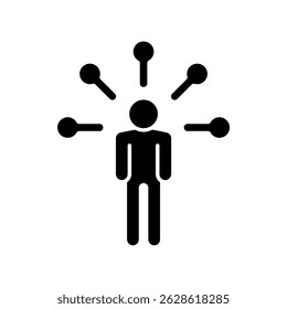 Icono de una red, aislado contra un fondo limpio.