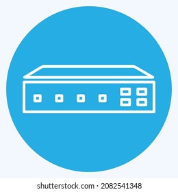 Icon Networking Switch - Blue Eyes Style,Simple illustration,Editable stroke,Design template vector, Good for prints, posters, advertisements, announcements, info graphics, etc.