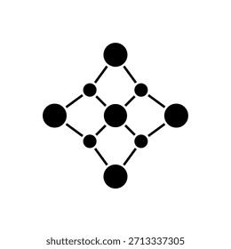 Icono de un núcleo neuronal, aislado contra un fondo limpio.