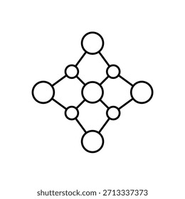 Icono de un núcleo neuronal, aislado contra un fondo limpio.