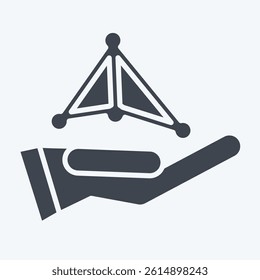 Icon Neural Network. related to Artificial Intelligence symbol. glyph style