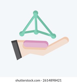 Icon Neural Network. related to Artificial Intelligence symbol. flat style