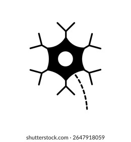 Symbol eine Neurone einzeln auf sauberem Hintergrund.