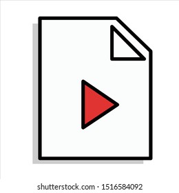 icon new document or new project video