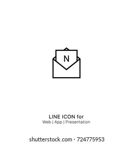 Icon new email message  graphic design single icon vector