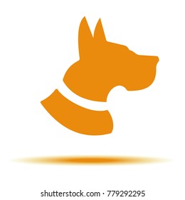 icon new year of the dog. the vector picture for the calendar. man's best friend dog