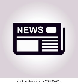  Icon of news. Flat design. 