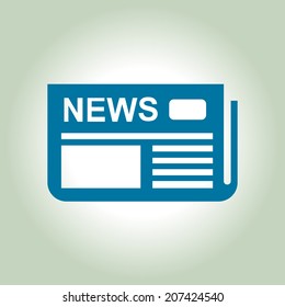  Icon of news. Flat design. 