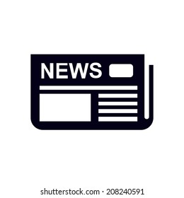  Icon of news. Flat design. 