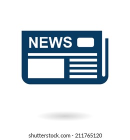  Icon of news. Flat design. 