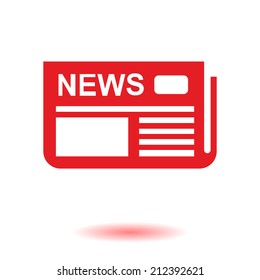  Icon Of News. Flat Design. 