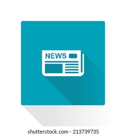  Icon of news. Flat design. 