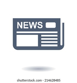  Icon of news. Flat design. 