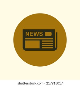  Icon of news. Flat design. 