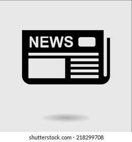  Icon of news. Flat design. 