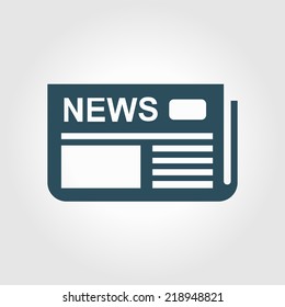  Icon of news. Flat design. 