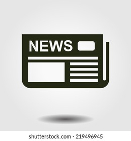  Icon of news. Flat design. 