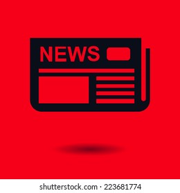  Icon of news. Flat design. 