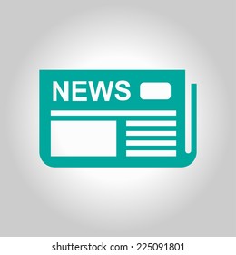  Icon of news. Flat design. 