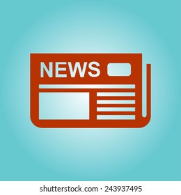  Icon of news. Flat design. 