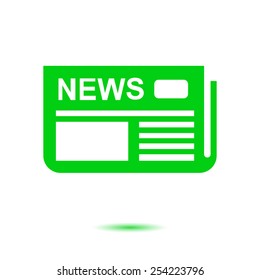  Icon of news. Flat design. 