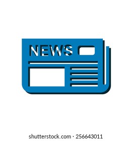  Icon of news. Flat design. 