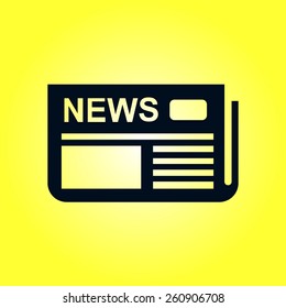  Icon of news. Flat design. 