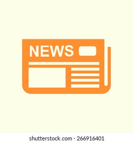  Icon of news. Flat design. 