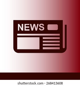  Icon of news. Flat design. 