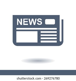 Icon of news. Flat design. 