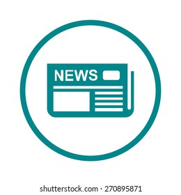  Icon of news. Flat design. 