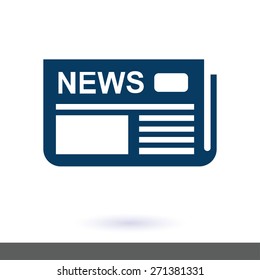  Icon of news. Flat design. 