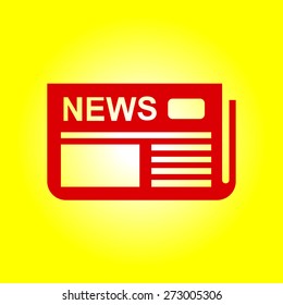  Icon of news. Flat design. 