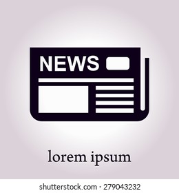  Icon of news. Flat design. 